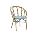 SILLA DE COMEDOR DE EXTERIOR EN RATAN Y ALUMINIO