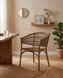 SILLA DE COMEDOR DE EXTERIOR EN RATAN Y ALUMINIO