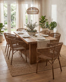 SILLA DE COMEDOR DE EXTERIOR EN RATAN Y ALUMINIO