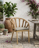SILLA DE COMEDOR DE EXTERIOR EN RATAN NATURAL
