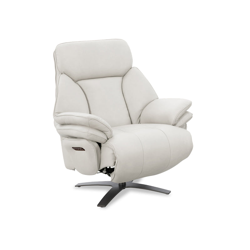 BUTACA RECLINABLE ELECTRICA CON FRENTE DE PIEL BEIGE