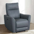 BUTACA RECLINABLE ELECTRICA CON FRENTE DE PIEL GRIS