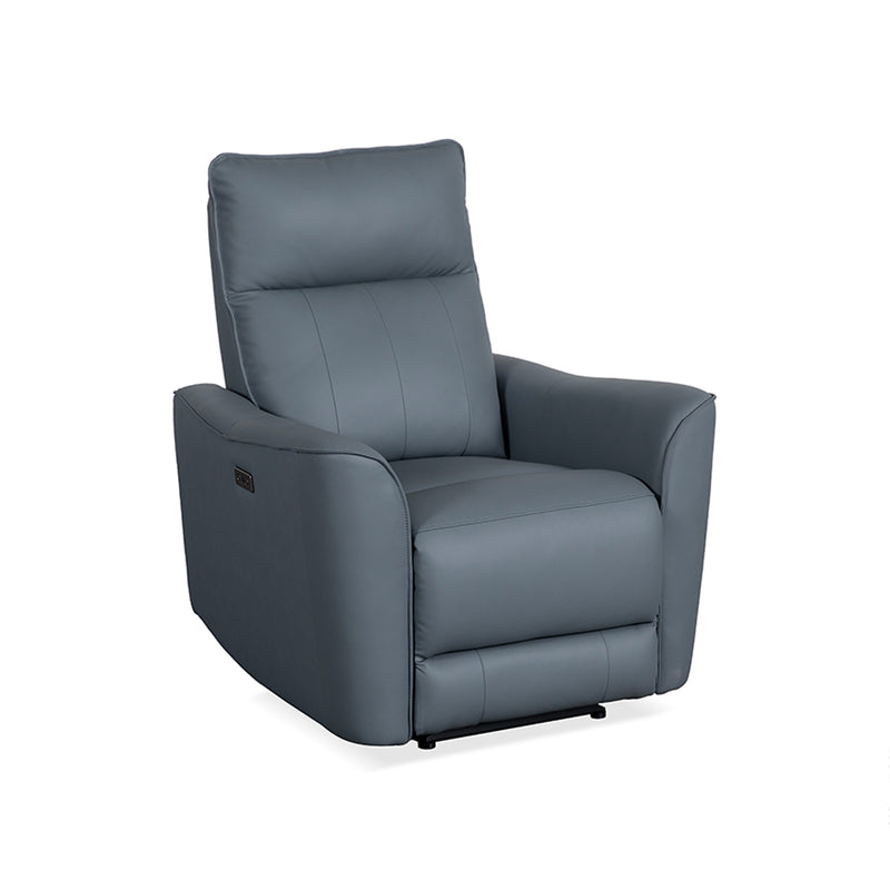 BUTACA RECLINABLE ELECTRICA CON FRENTE DE PIEL GRIS