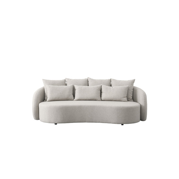 SOFA DE EXTERIOR DE TRES ASIENTOS EN TELA BEIGE