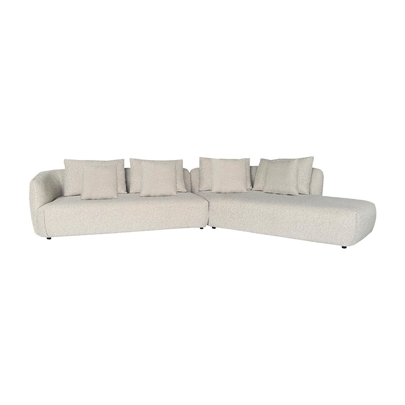 SOFA SECCIONAL ESTACIONARIO EN TELA BEIGE