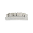 SOFA ESTACIONARIO DE TRES ASIENTOS TELA TEXTURIZADA BEIGE