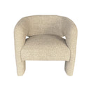 BUTACA ESTACIONARIA EN TELA TEXTURIZADA GRIS MARRON CREMA