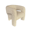 BUTACA ESTACIONARIA EN TELA TEXTURIZADA GRIS MARRON CREMA