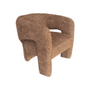 BUTACA ESTACIONARIA EN TELA TEXTURIZADA ROJO QUEMADO