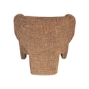 BUTACA ESTACIONARIA EN TELA TEXTURIZADA ROJO QUEMADO