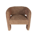 BUTACA ESTACIONARIA EN TELA TEXTURIZADA ROJO QUEMADO