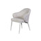 SILLA DE EXTERIOR EN TELA BEIGE Y PATAS GRIS CLARO