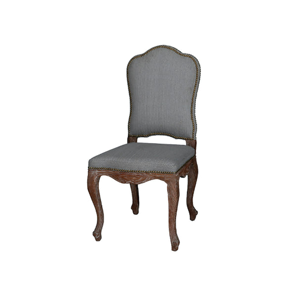 DINING CHAIR OAK  WOOD WITH FINISH E999, FABRIC G012