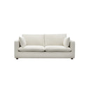 SOFA ESTACIONARIO DE TRES ASIENTOS EN TELA BEIGE CREMA