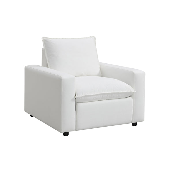 BUTACA RECLINABLE MANUAL EN TELA BLANCA