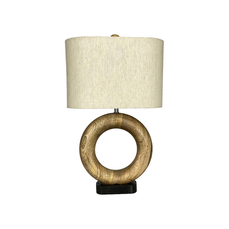 LAMPARA DE MESA ACABADO DE MADERA