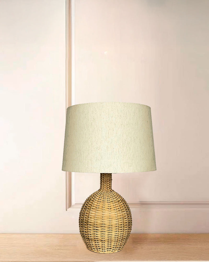 LAMPARA DE MESA ESTILO RATAN