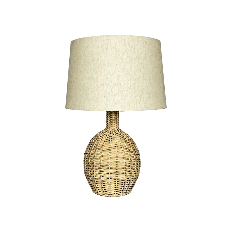 LAMPARA DE MESA ESTILO RATAN