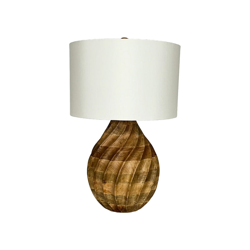 LAMPARA DE MESA ACABADO DE MADERA