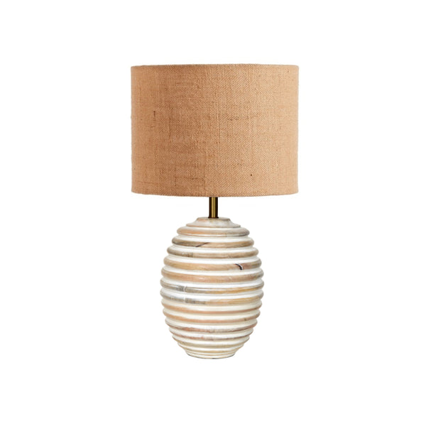 LAMPARA DE MESA ACABADO DE MADERA