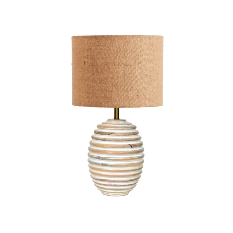 LAMPARA DE MESA ACABADO DE MADERA