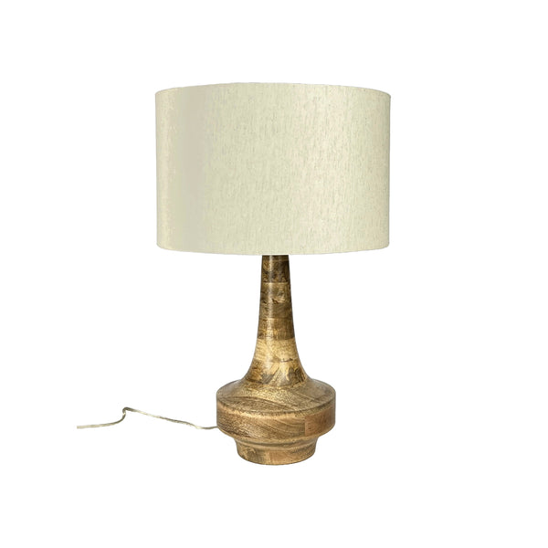 LAMPARA DE MESA ACABADO DE MADERA NATURAL