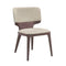 SILLA DE COMEDOR ACABADO DE MADERA Y TELA BEIGE