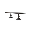 MESA DE COMEDOR DE PINO RECTANGULAR CON DOBLE PEDESTAL