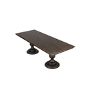 MESA DE COMEDOR DE PINO RECTANGULAR CON DOBLE PEDESTAL