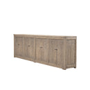 BUFETERA DE PINO RUSTICO NATURAL CON 8 PUERTAS