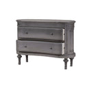 GABINETE PROVENZAL DE PINO GRIS DECAPADO CON 2 GAVETAS