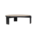 MESA DE CENTRO REDONDA DE PINO CON PATAS PLANAS