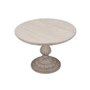MESA DE COMEDOR  REDONDA DE FORMATO DE PEDESTAL CLASICO EN MADERA DE PINO