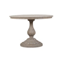 MESA DE COMEDOR  REDONDA DE FORMATO DE PEDESTAL CLASICO EN MADERA DE PINO