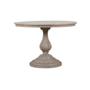 MESA DE COMEDOR  REDONDA DE FORMATO DE PEDESTAL CLASICO EN MADERA DE PINO