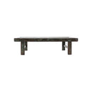 MESA DE CENTRO RECTANGULAR DE PINO EN VERDE ENVEJECIDO