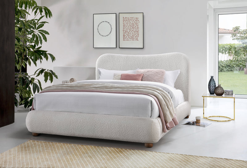 CAMA QUEEN GLUTTEN EN TELA BLANCA