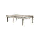 MESA CENTRO RECTANGULAR DE PINO CON FALDON ONDULADO