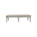 MESA CENTRO RECTANGULAR DE PINO CON FALDON ONDULADO