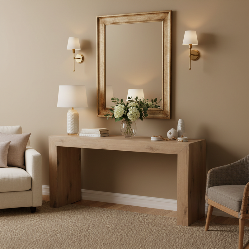 CONSOLA EN ACABADO MADERA