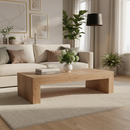 MESA DE CENTRO EN ACABADO DE MADERA