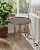 MESA LATERAL ACABADO DE MADERA