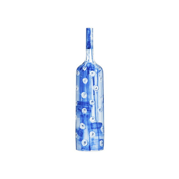 ***COBALT BLUE AND WHITE PATTERN BOTTLE