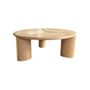 MESA DE CENTRO ACABADO DCE MADERA Y DORADO