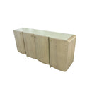 BUFETERA CON TOPE ESTILO MARMOL Y BASE ACABADO DE MADERA
