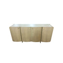 BUFETERA CON TOPE ESTILO MARMOL Y BASE ACABADO DE MADERA