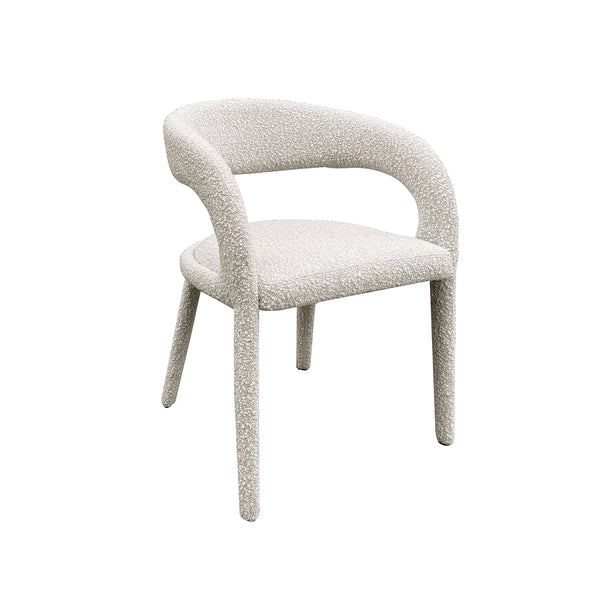 SILLA DE COMEDOR EN TELA BLANCA