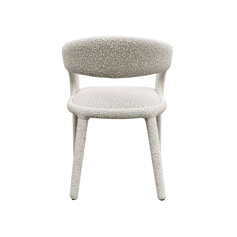 SILLA DE COMEDOR EN TELA BLANCA