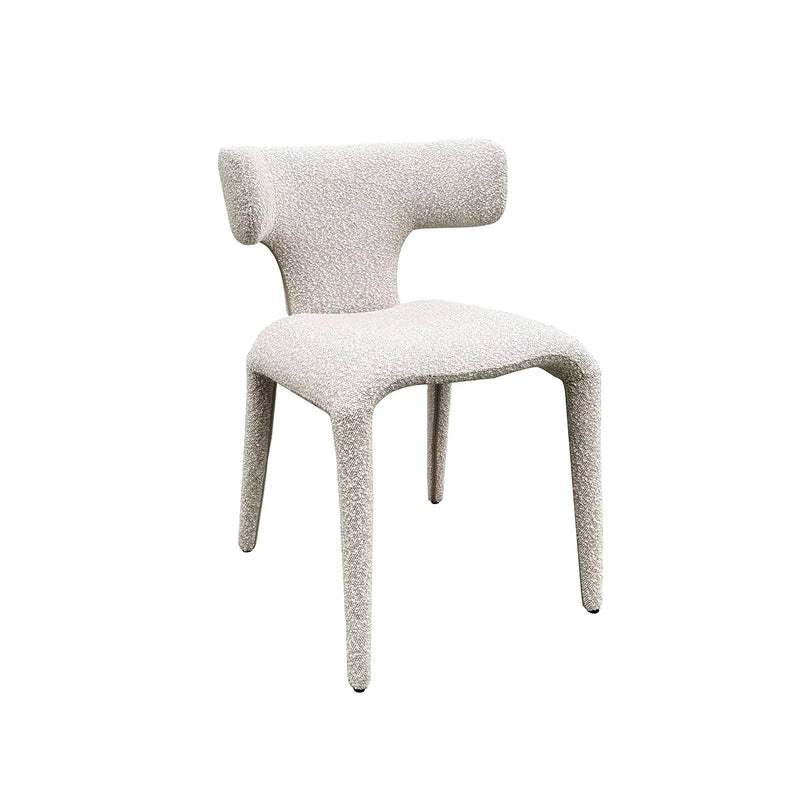 SILLA DE COMEDOR EN TELA BLANCA