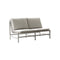 SOFA DE EXTERIOR DE DOS ASIENTOS EN TELA Y MARCO BEIGE CUERDA TAUPE